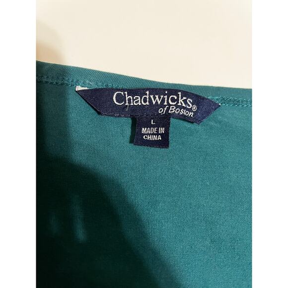 Chadwicks of Boston Green Dress with Side Rouching-Women’s Size L- EUC - Picture 2 of 6